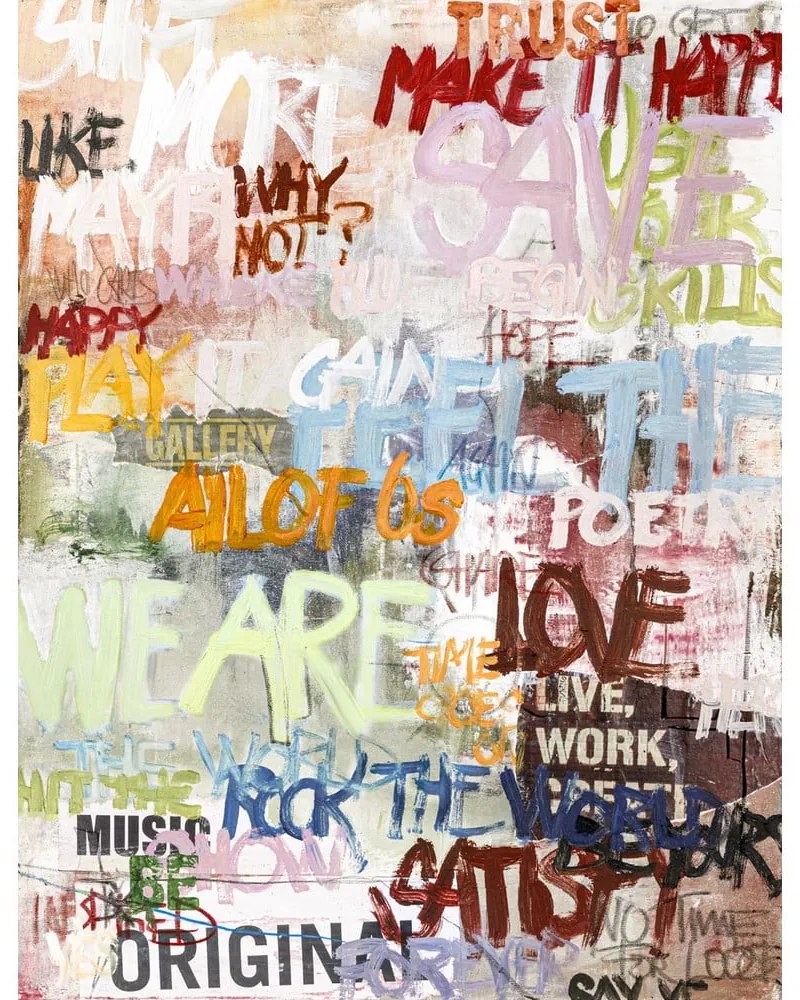 Tablou cu detalii pictate manual 90x118 cm Streetlife – Malerifabrikken