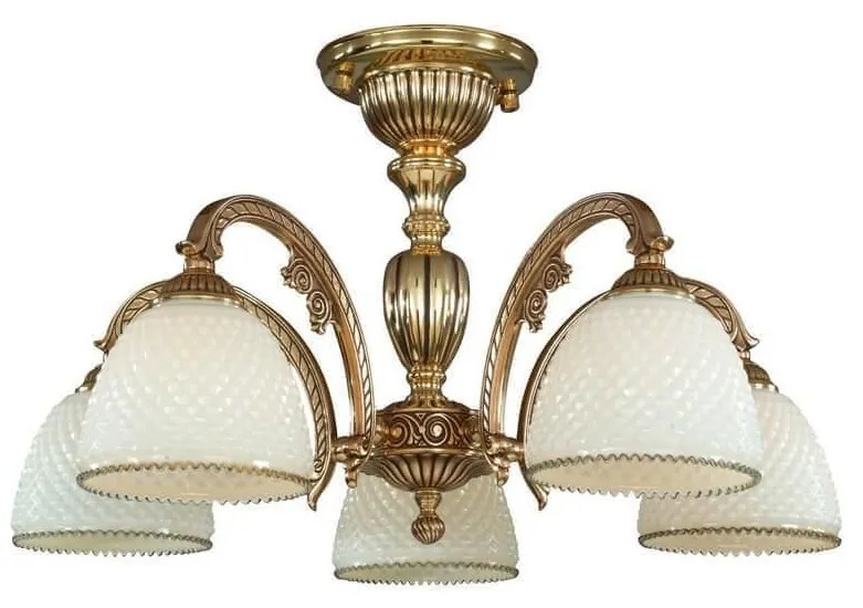 Lustra aplicata din alama cu 5 brate design italian 7125