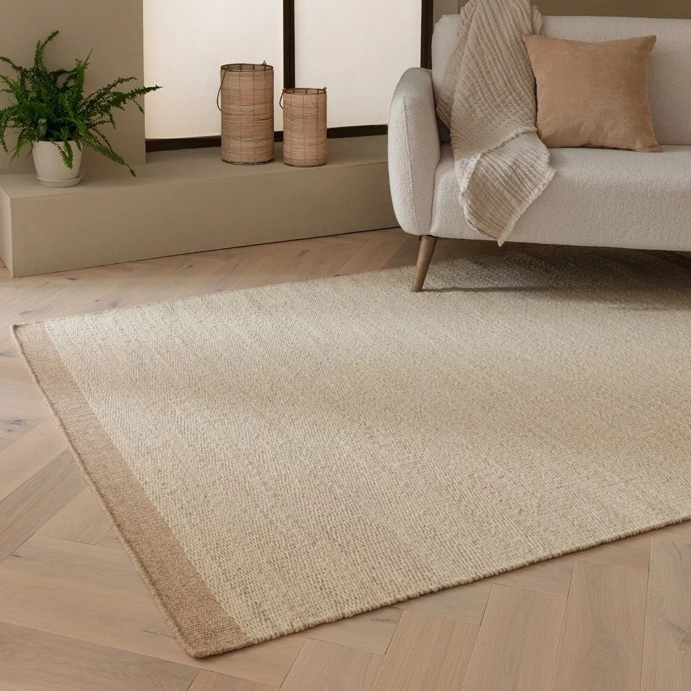 Covor bej-crem țesut manual din lână 160x230 cm Lima Sand – Asiatic Carpets