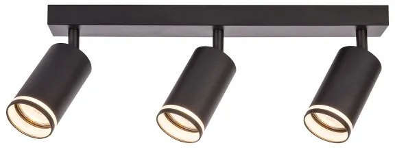 Spot PIPE 3xGU10/10W/230V negru