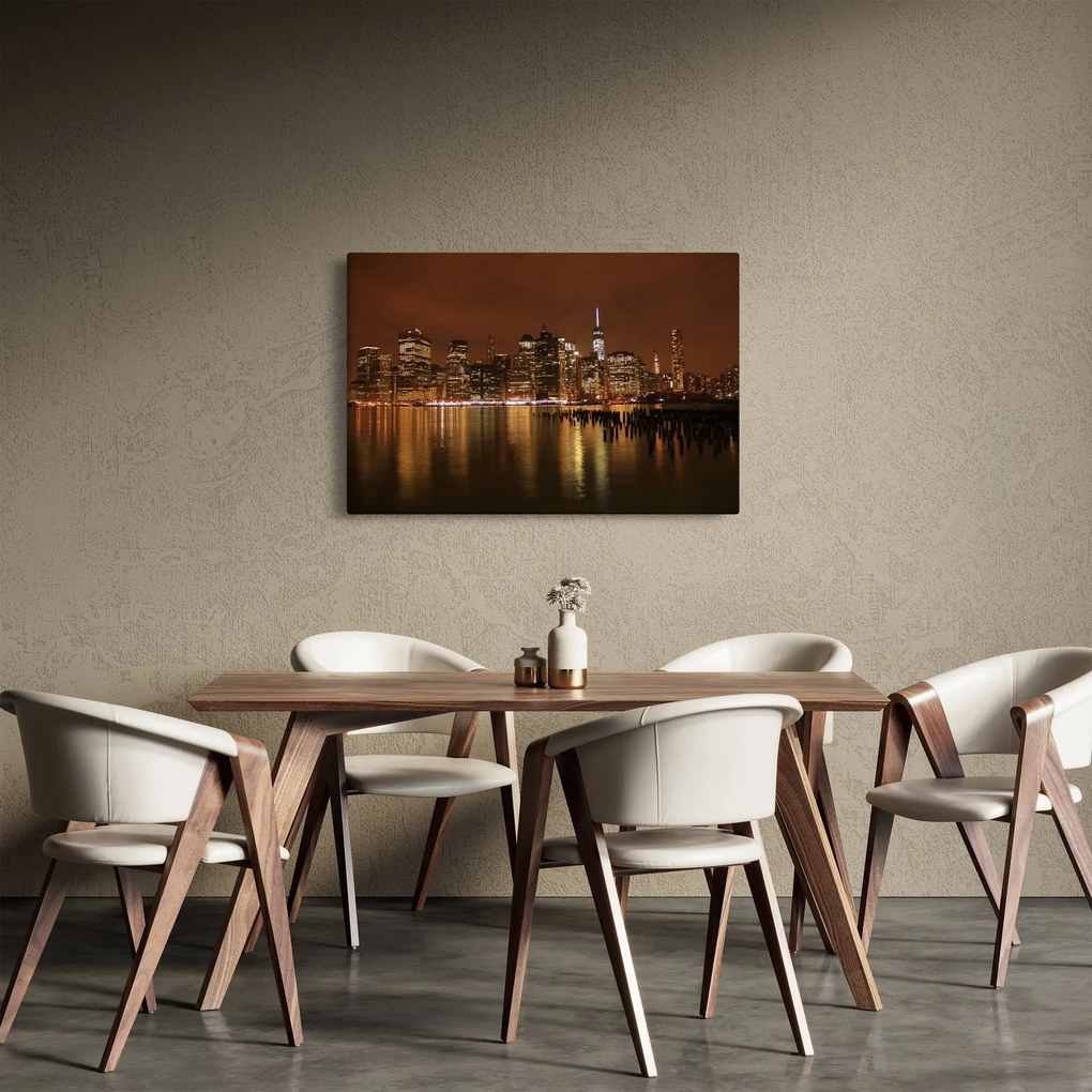 Tablou orașului nocturn (90x60 cm)