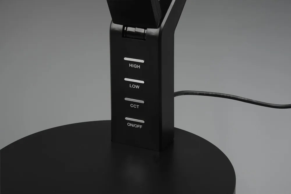 Veioză negru-mat LED cu intensitate reglabilă (înălțime 40 cm) Ava – Trio