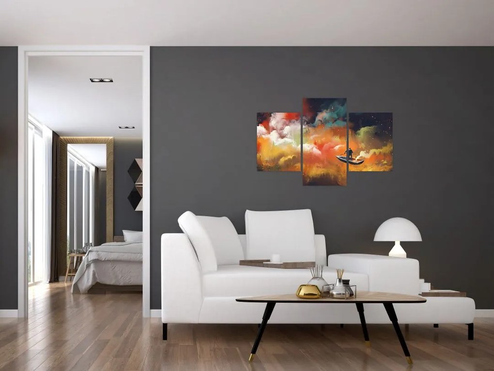 Tablou - Om navigând prin spațiu (90x60 cm)