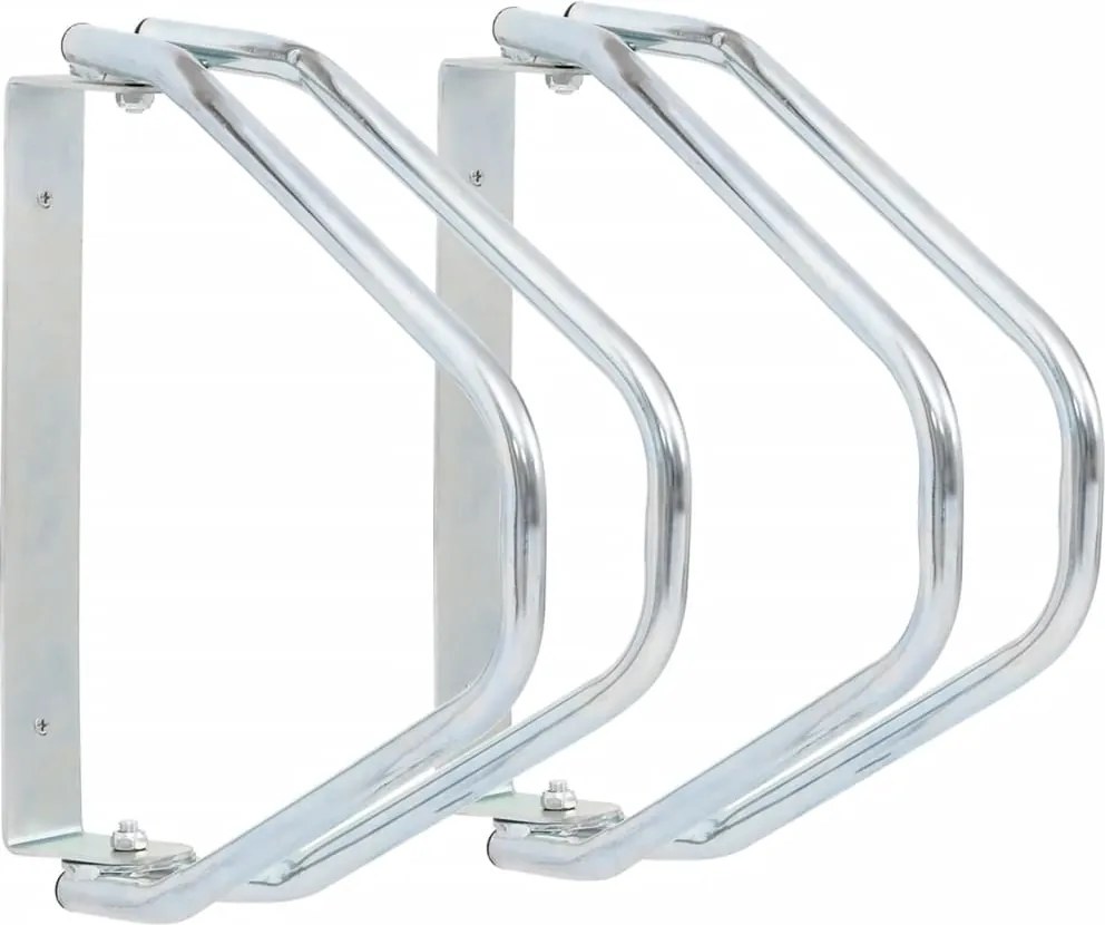 vidaXL Suport biciclete montat pe perete, 2 buc., oțel galvanizat