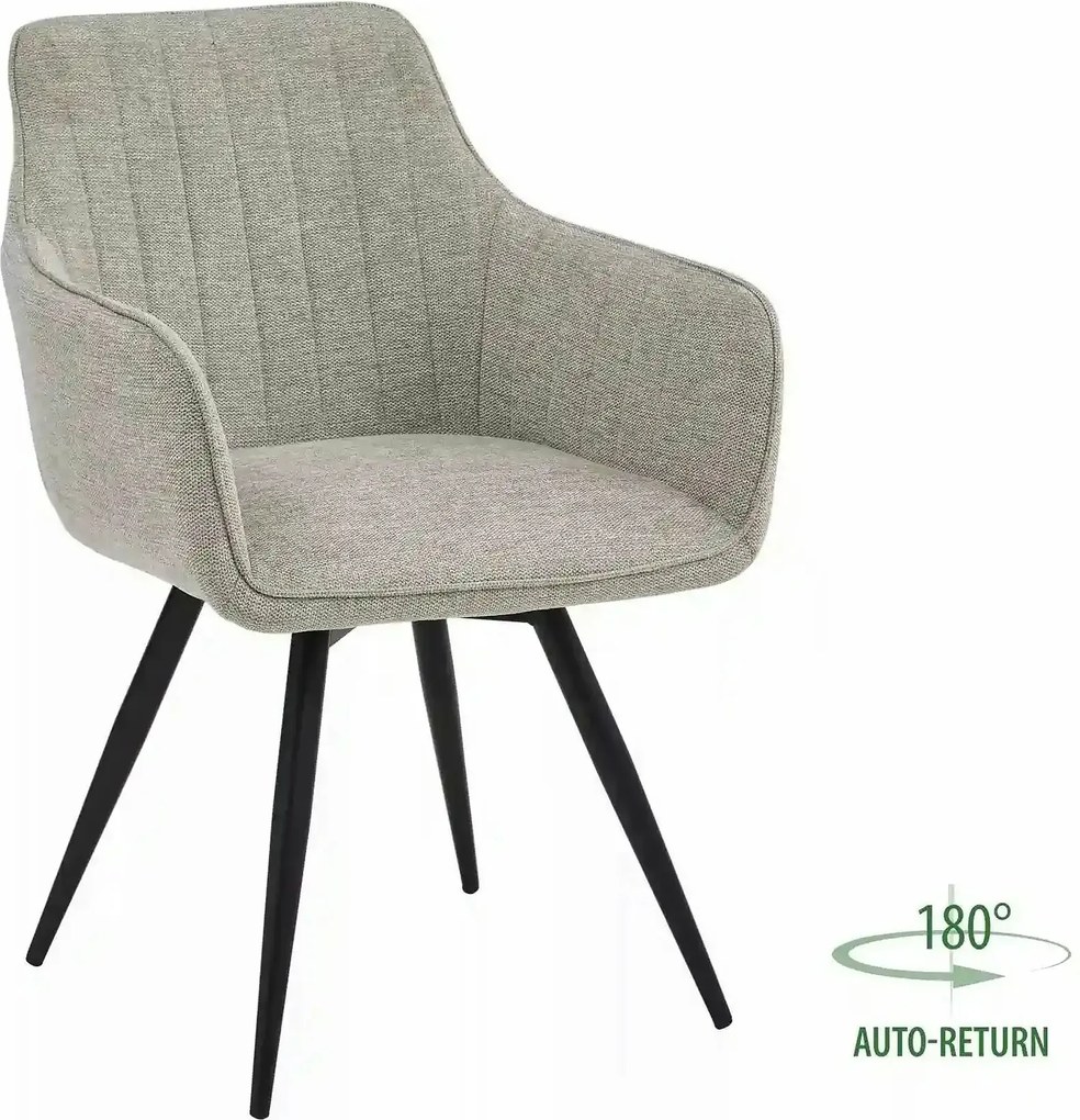 Scaun BALLO, bej deschis/negru, stofa clasica/metal, 56x58x84 cm