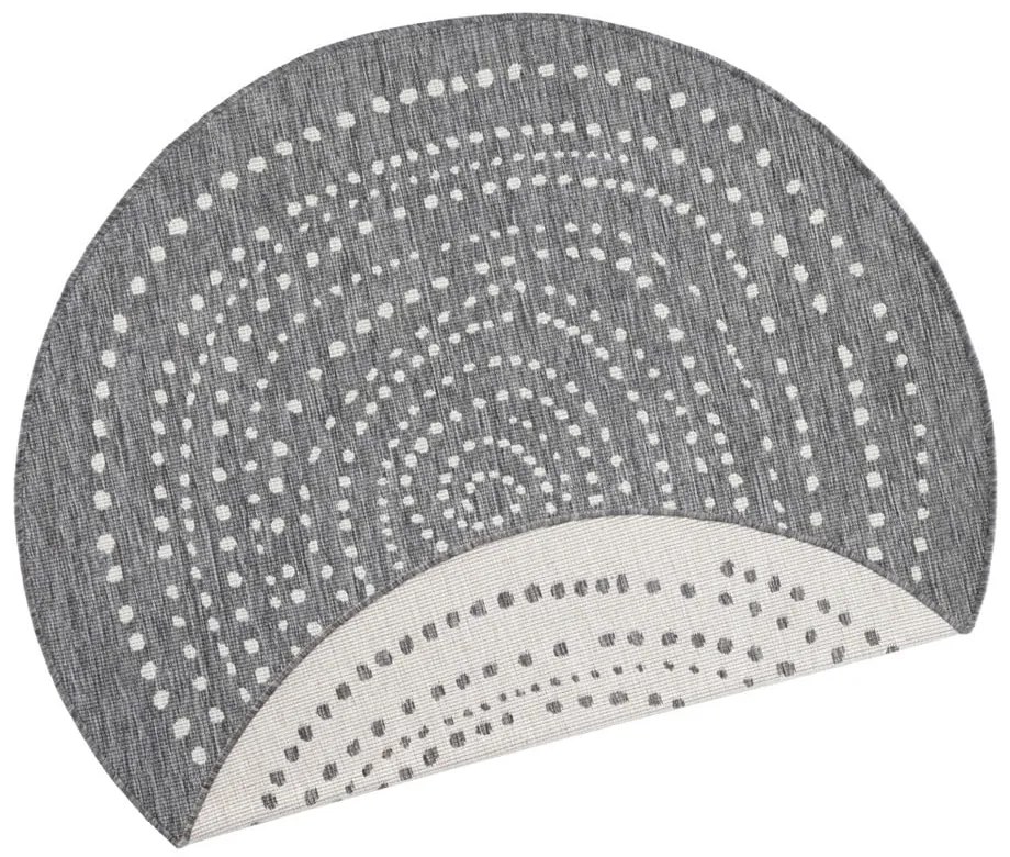 Covor pentru exterior NORTHRUGS Bali, ⌀ 140 cm, gri