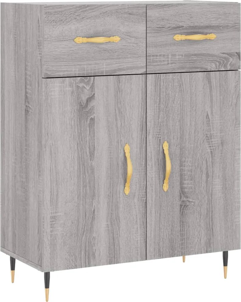vidaXL Dulap, gri sonoma, 69,5x34x90 cm, lemn compozit