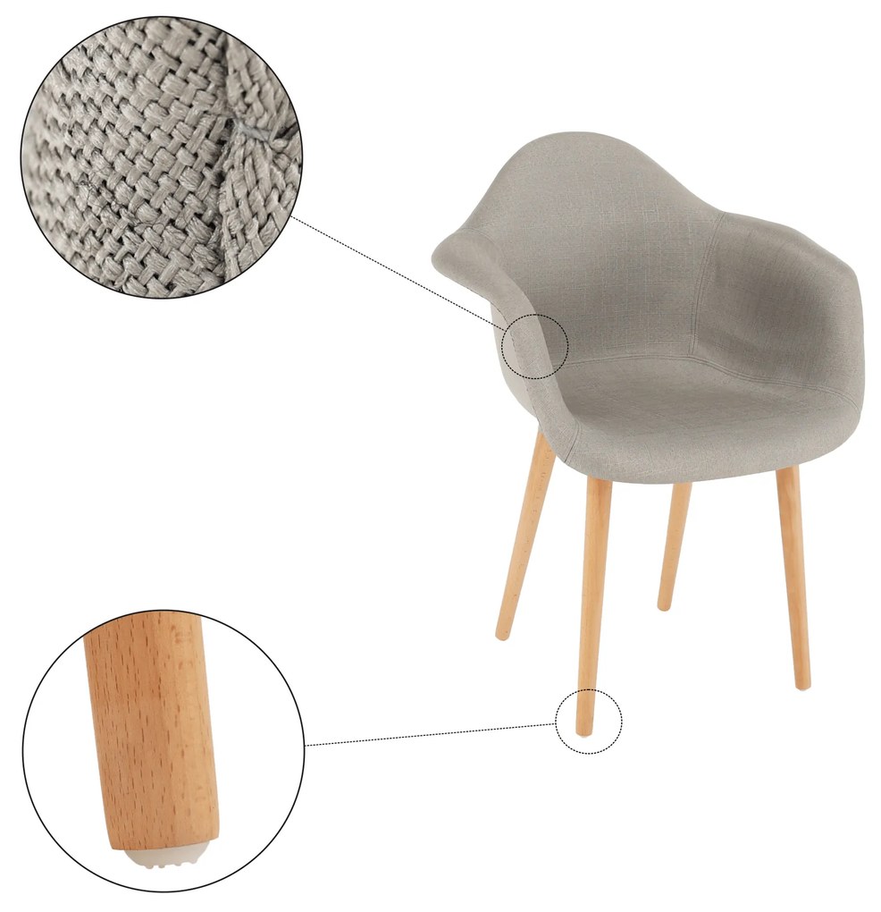 Fotoliu de design, gri/fag, KADIR NEW TIP 4