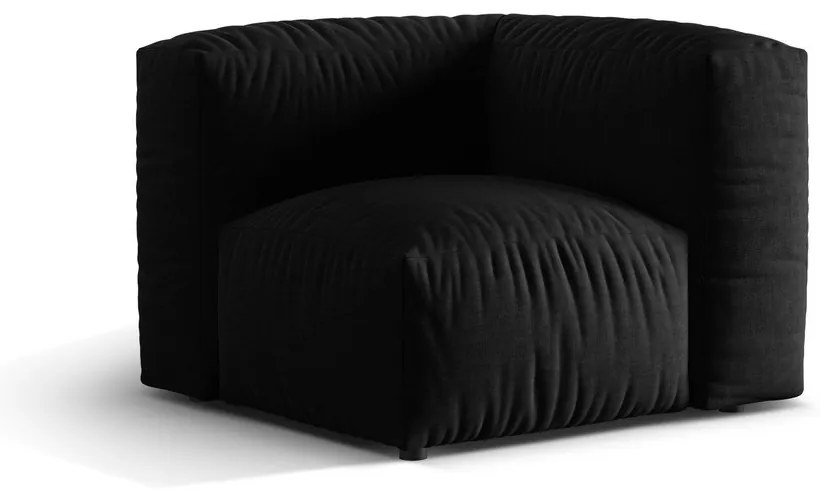Modul pentru canapea modulară negru (cu colț variabil) Martina – Micadoni Home