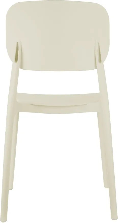 Scaun de dining crem din plastic Cheer – Leitmotiv