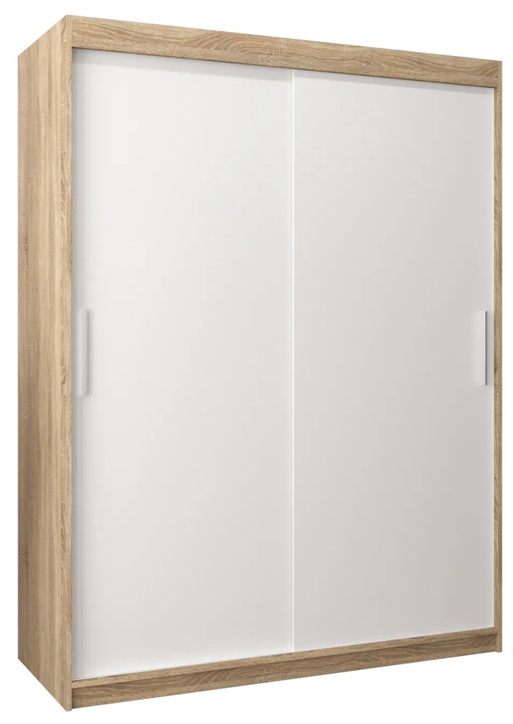 Dulap de haine 150 cm Toki (stejar sonoma + alb mat). 1064828