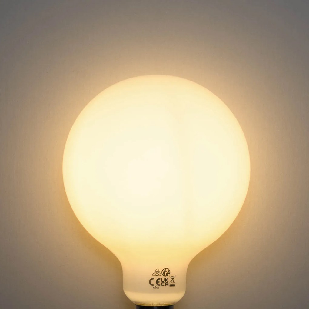 Set de 5 becuri LED E27 reglabile Opal G125 5W 450 lm 2700K