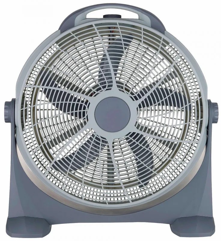 Ventilator de podea Elite ETFB-0334, 100W, 60 cm, 3 viteze, 5 pale, Gri
