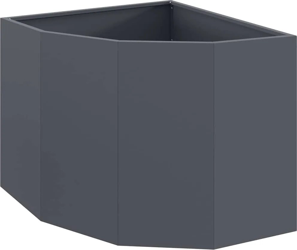 vidaXL Ghiveci de colț Antracit 60 x 60 x 50 cm Oțel