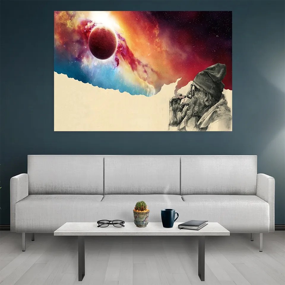 Tablou canvas Red Smoke Clouds - 90x60 cm 90x60 cm