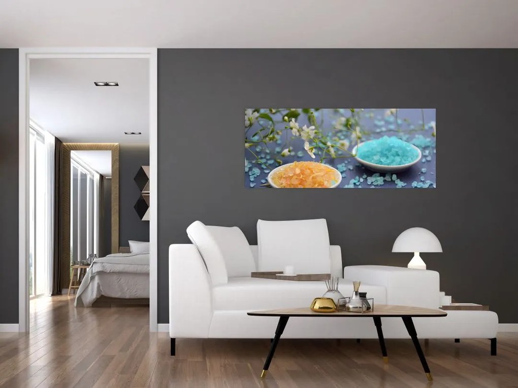 Tablou cu sarea de mare colorată (120x50 cm)
