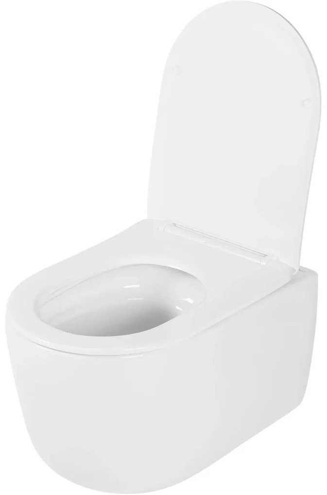 Rea Eddy vas wc cu capac soft-close agatat da alb lucios REA-C6560