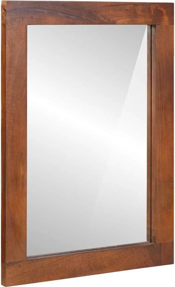 vidaXL Oglindă Dreptunghiular Maro și Argintiu 50 x 2,5 x 70 cm