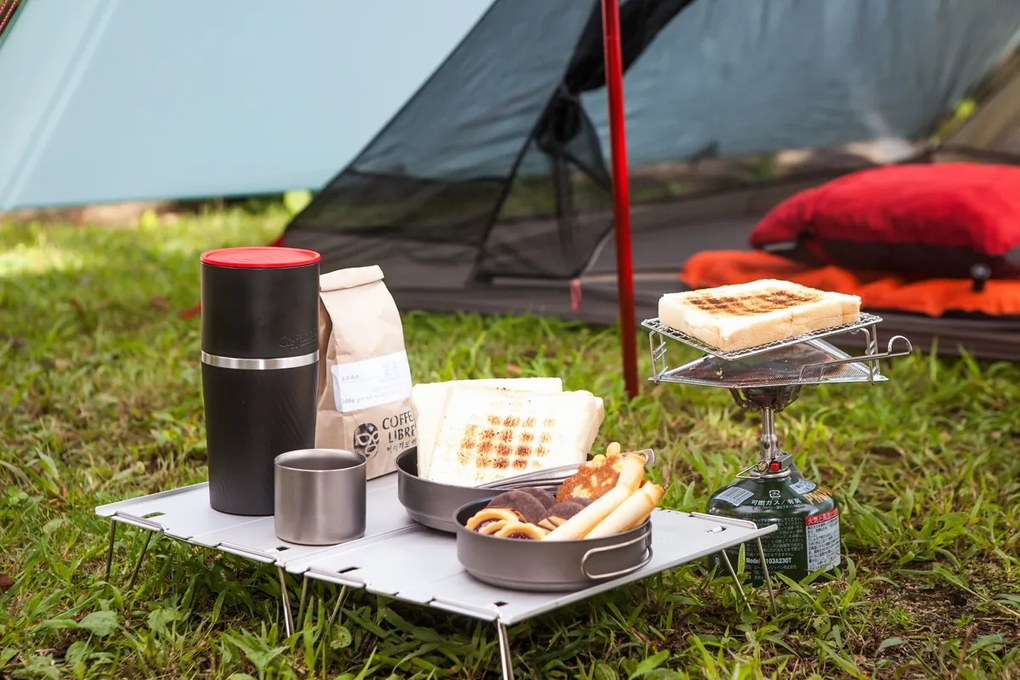 Aparat de cafea de voiaj Cafflano Classic (negru) + râșniță