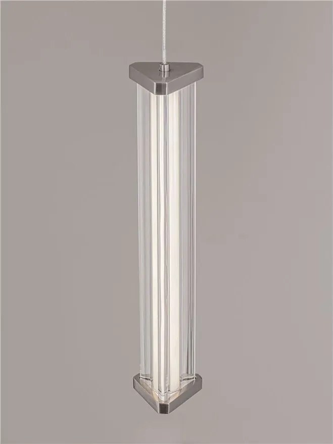 Pendul, Lustra suspendata LED 2700K PHEME nickel satinat