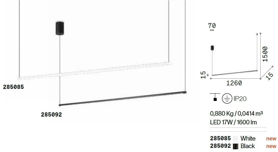 Aplica de perete LED moderna design liniar ESSENCE AP 11W BIANCO