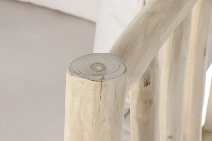 Fotoliu de exterior, din lemn de tec, cu perne detasabile, Valmore