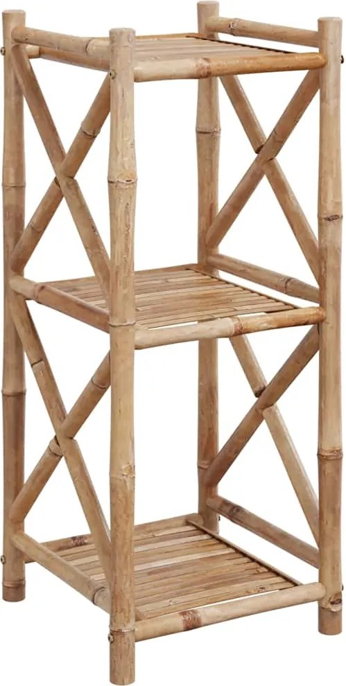 vidaXL Raft cu 3 niveluri pătrate, bambus