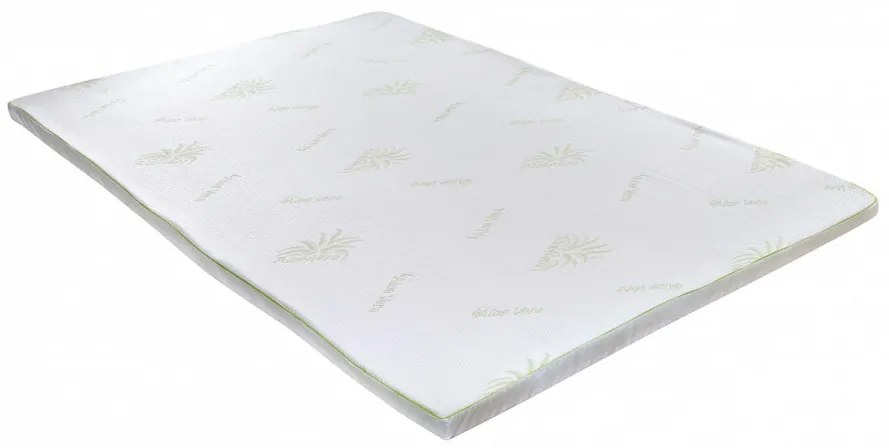 Topper saltea Aloe Vera Therapy Memory Arctic Gel 7 zone de confort, Green Future, 140x200 cm