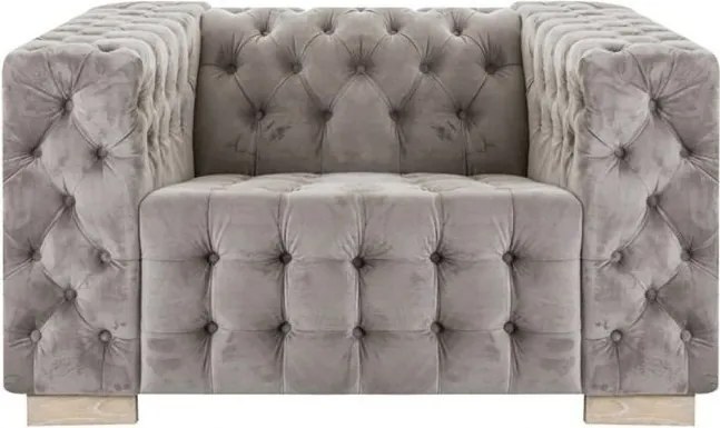 Fotoliu capitonat design clasic, cu tapiterie din catifea, Luzy 21798 VH