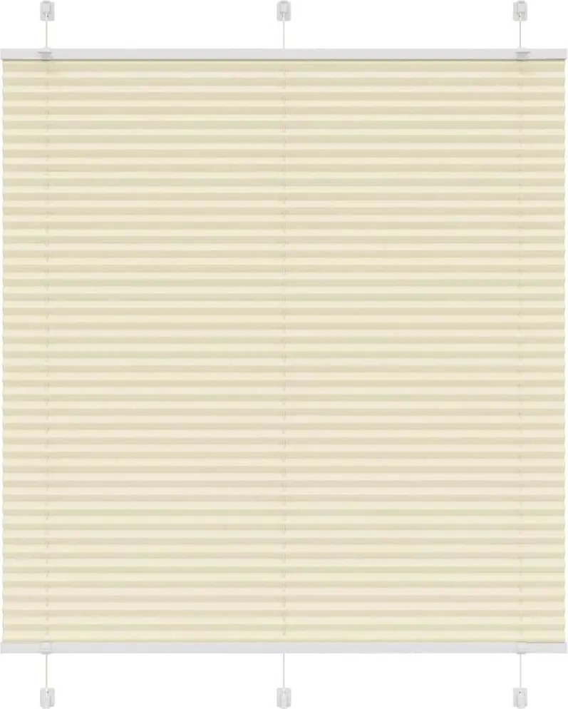vidaXL Jaluzea plisată Crem 120x100 cm Lățime țesătură 119,4 cm