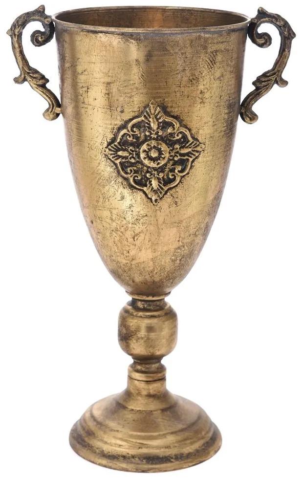 Amfora metalica Antique Gold 30 cm x 21 cm x 49 cm