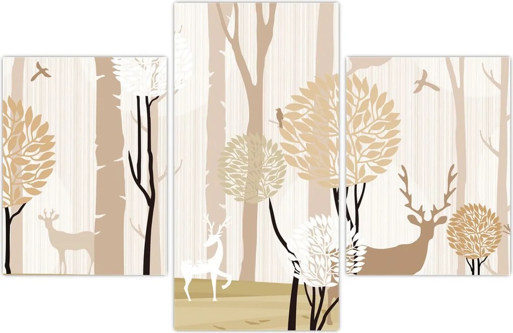Tablou - Pădure ilustrată (90x60 cm)