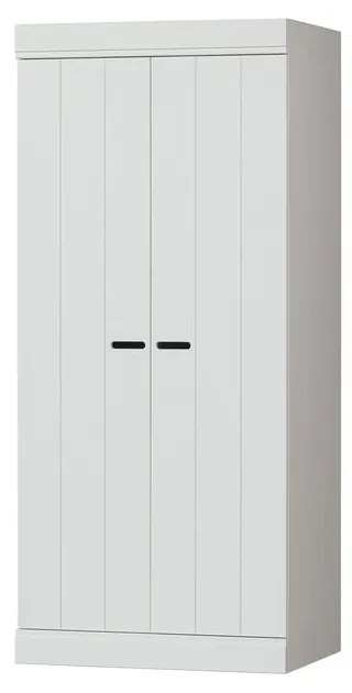 Șifonier alb din lemn de pin 77x175 cm Connect – WOOOD