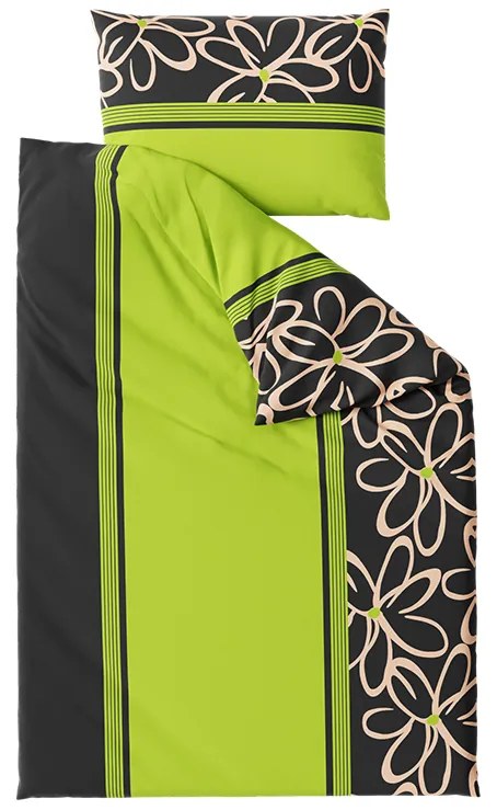 Lenjerie de pat din bumbac BELLA BLEND verde Dimensiune lenjerie de pat: 70 x 90 cm | 140 x 200 cm