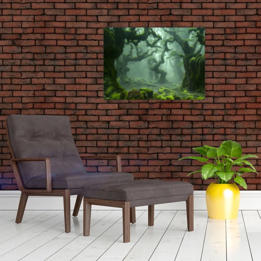 Tablou - O pădure acoperită de mușchi (70x50 cm)