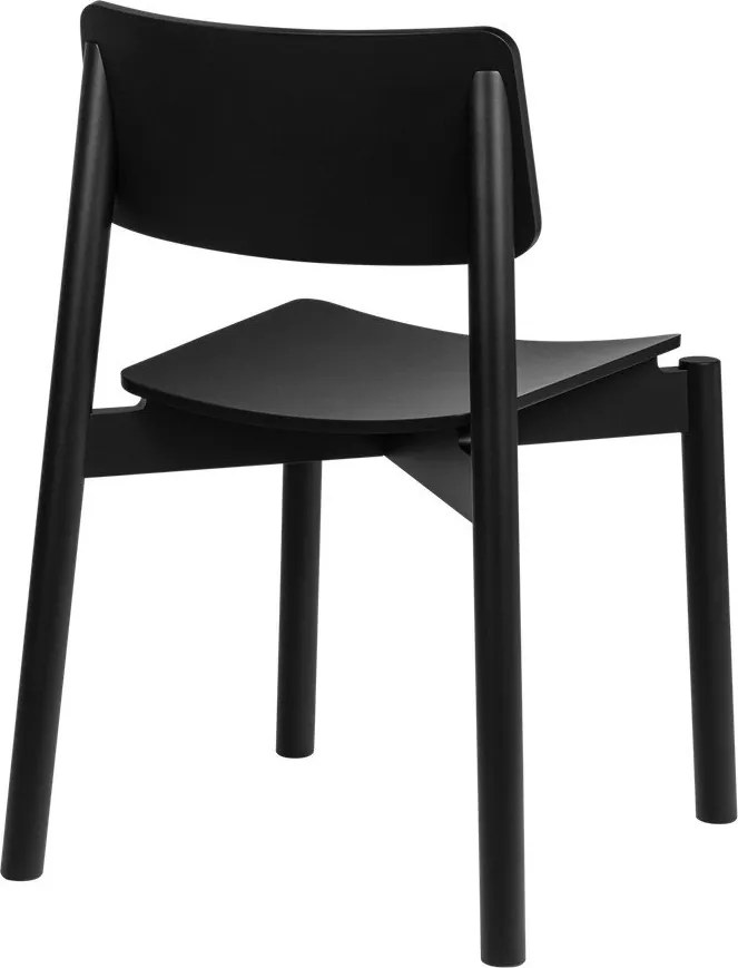 Scaun de dining negru stivuibil Wem – noo.ma