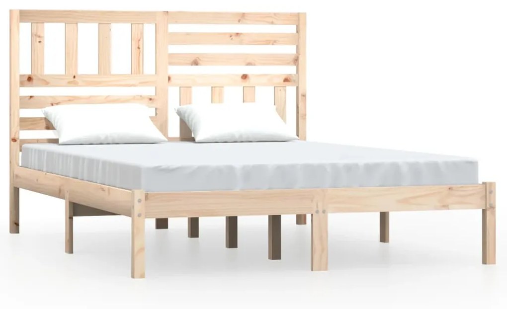 3101033 vidaXL Cadru de pat, 160x200 cm, lemn masiv de pin