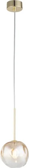 Brilagi - Lustră suspendată pe cablu VULCANO 1xG9/8W/230V Ø 15 cm auriu/bej fumuriu