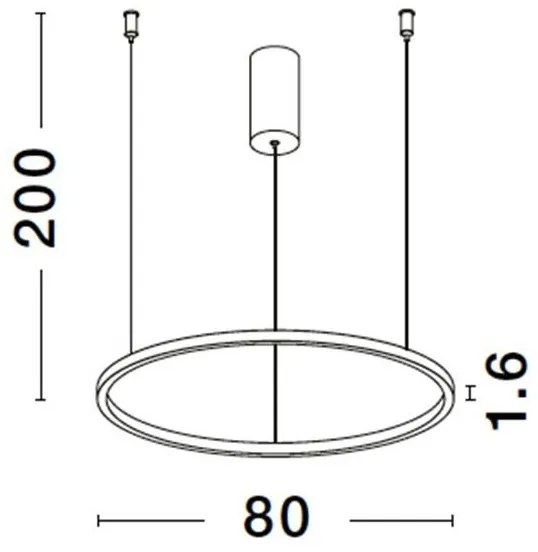 Lustra LED suspendata design modern circular TARQUIN D-80cm aurie
