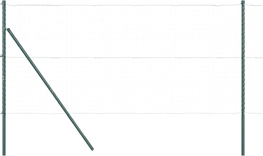 vidaXL Stâlp de gard. 52 pcs Verde 3,2 x 3,2 x 210 cm