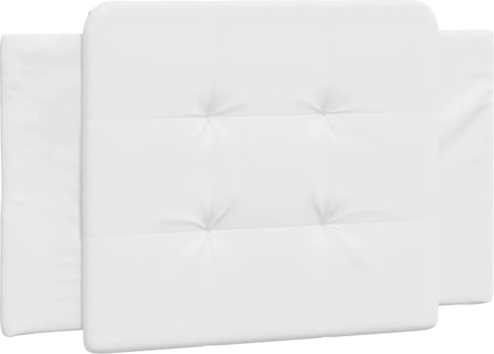 vidaXL Pernă pentru tăblie pat, Zadar, alb, 80 cm, piele artificială