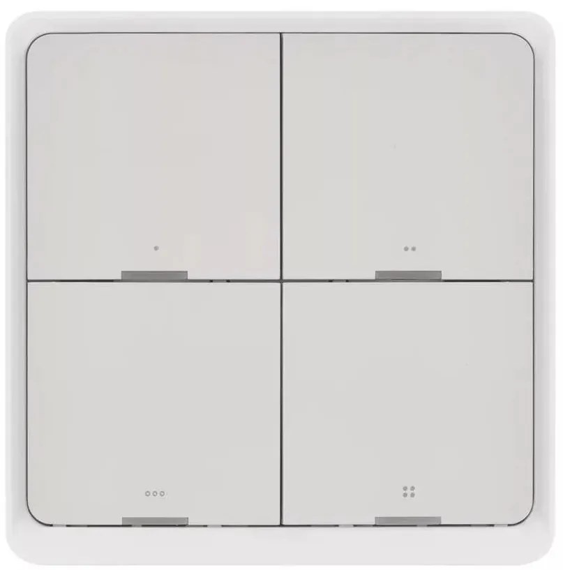 Comutator cu 4 butoane GoSmart Tuya alb