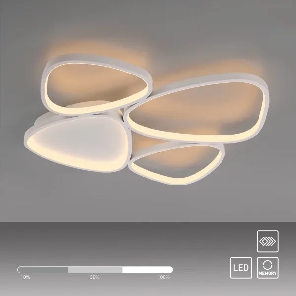 Schöner Wohnen 14038-16 - Plafonieră LED dimabilă PEBBLES LED/35,5W/230V albă