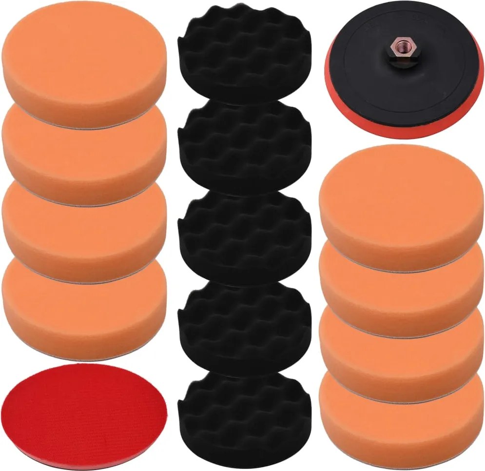 vidaXL Set bureți de lustruire, 14 piese, 150 mm