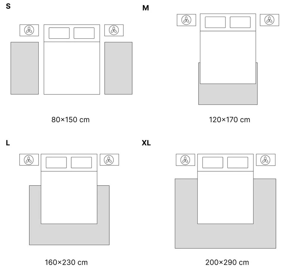 Covor alb 200x290 cm Atesa – Universal