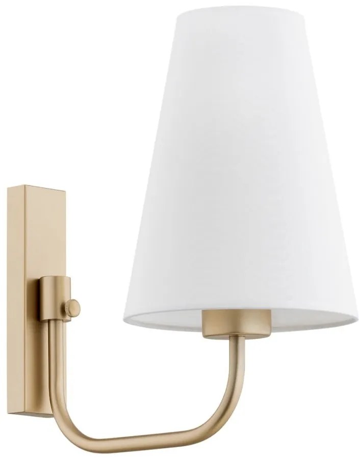 Aplica de perete design modern Safiano auriu, alb