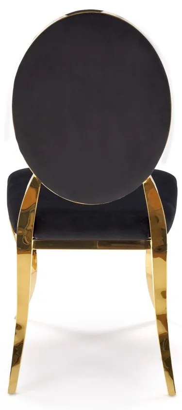 Scaun K556 velvet negru Blu19/auriu