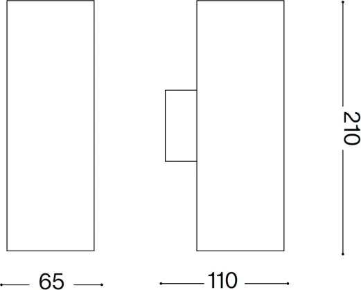 Ideal Lux - Aplica de exterior GUN 1xGU10/35W/230V 21 cm IP44 gri