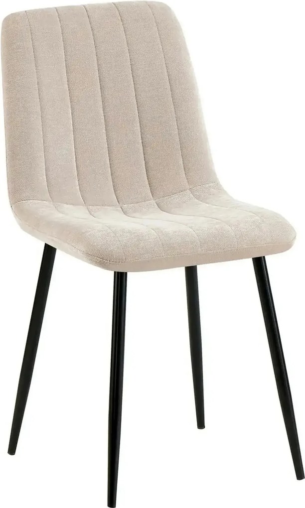 Scaun JET, bej/negru, stofa clasica/metal, 44x54x88 cm