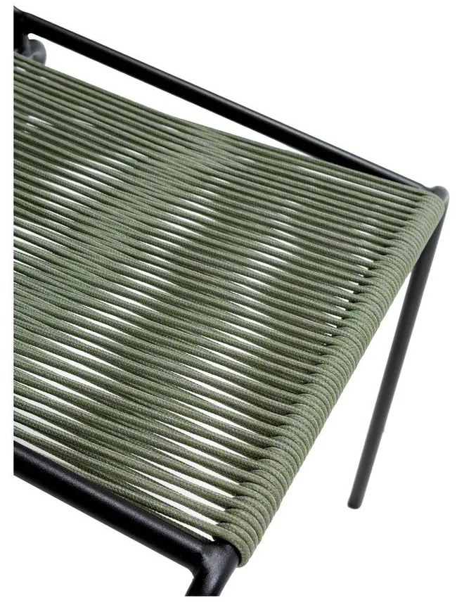 Scaune de dining verzi stivuibile 2 buc. din metal Emily – Marckeric